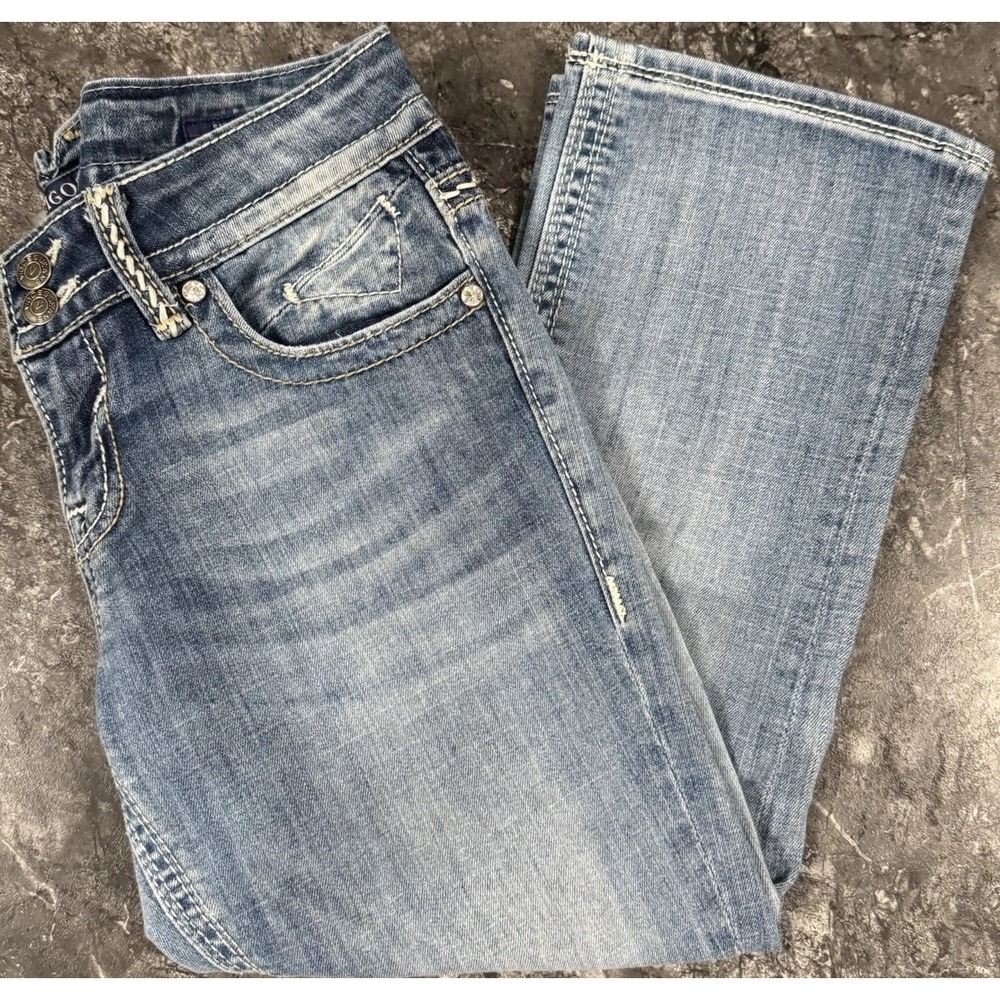 Vigoss The New York Capri Womens Embellished Embroidered Back Flap Pocket Sz 5 - Picture 4 of 16